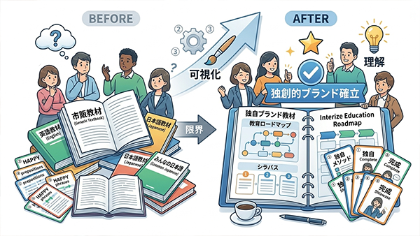 市販教材に頼らない「独自の教育ブランド」を確立